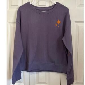 Pact Organic NWT Purple Moonlight Fleece Lined Slouchy Sweatshirt Medium
